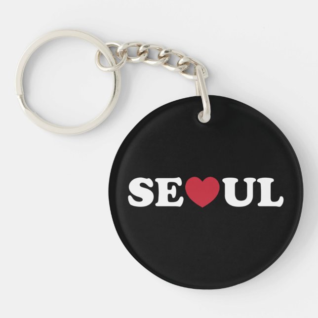 Seoul Love Heart Key Ring (Front)