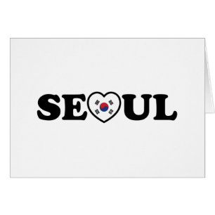 Seoul Love Heart Taegeukgi Flag Card