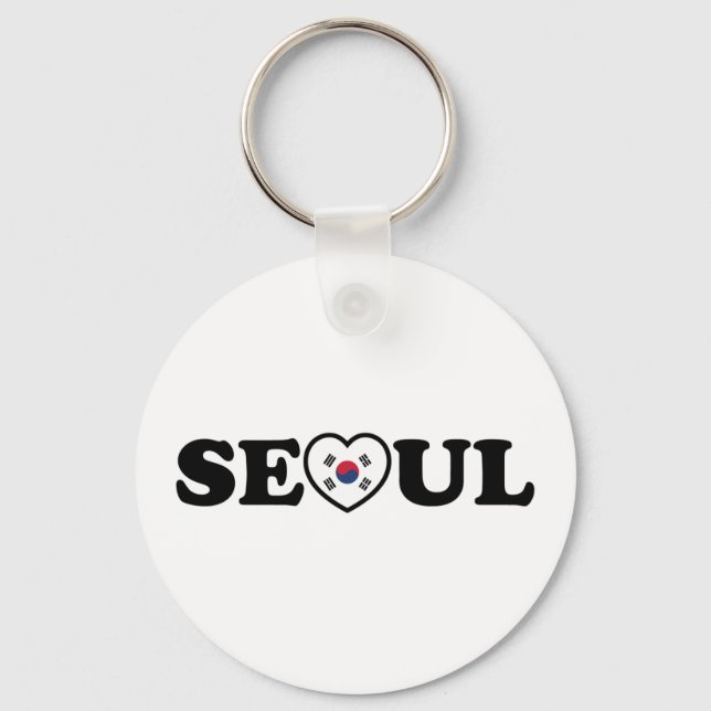 Seoul Love Heart Taegeukgi Flag Key Ring (Front)