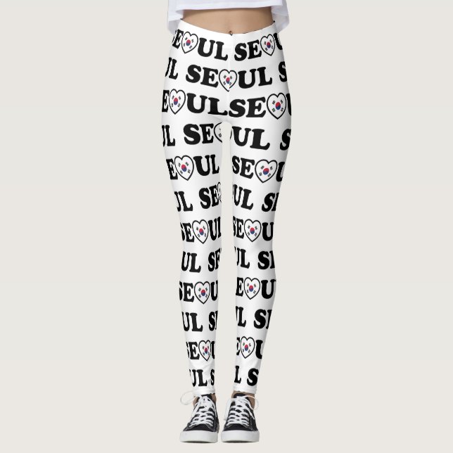 Seoul Love Heart Taegeukgi Flag Leggings (Front)
