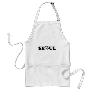 Seoul Love Heart Taegeukgi Flag Standard Apron