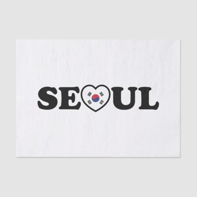Seoul Love Heart Taegeukgi Flag Tissue Paper (Front)