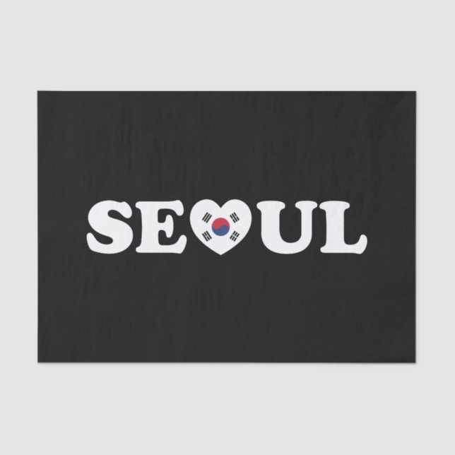 Seoul Love Heart Taegeukgi Flag Tissue Paper (Front)