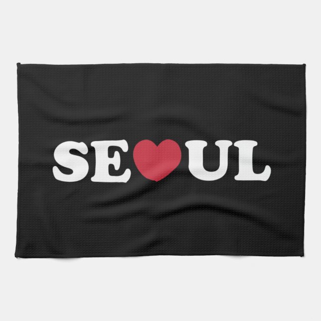 Seoul Love Heart Tea Towel (Horizontal)