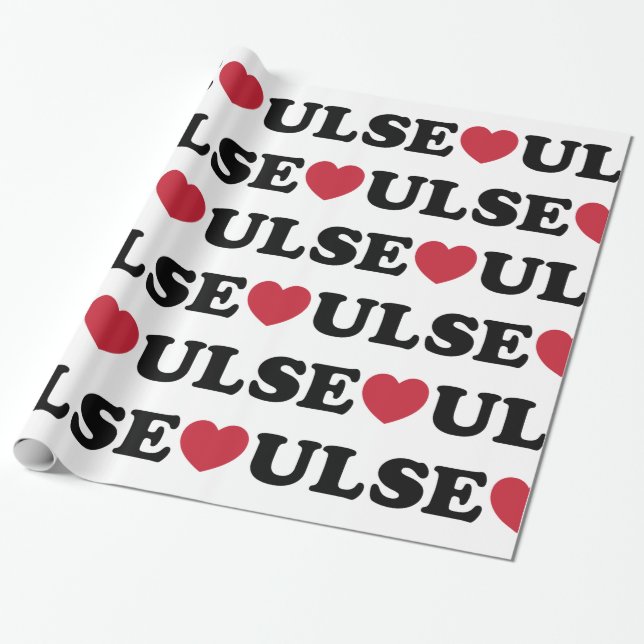 Seoul Love Heart Wrapping Paper (Unrolled)