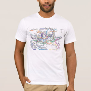 Seoul Metro Map Fitted T-Shirt