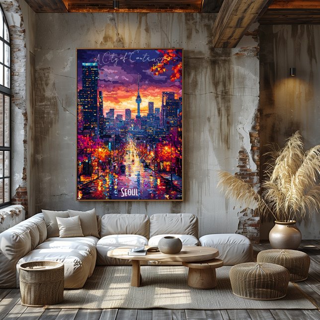 Seoul Skyline Poster – Dynamic Korean Wall Art (Creator Uploaded)