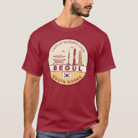 Seoul South Korea City Skyline Emblem