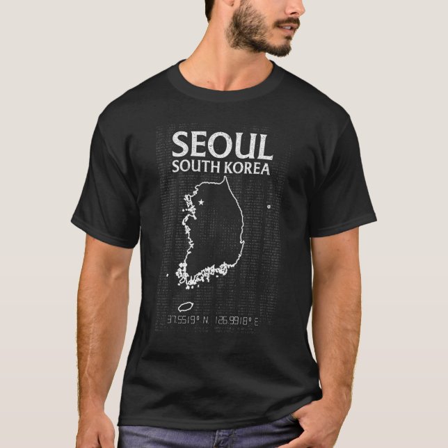 Seoul South Korea Country Capital City Flag Patrio T-Shirt (Front)