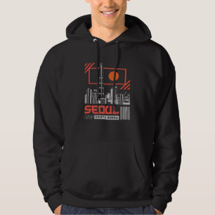 Seoul South Korea Modern Skyline Travel Design Hoodie
