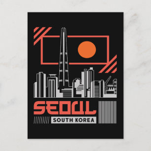 Seoul South Korea Modern Skyline Travel Design Postcard