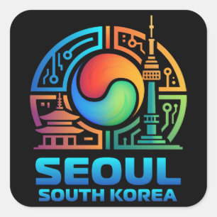 Seoul South Korea Square Sticker