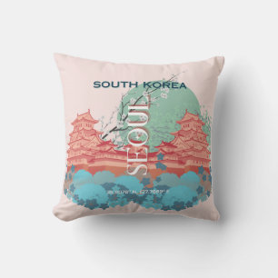 Seoul South Korea Travel Art Cushion