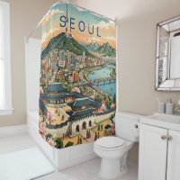 Seoul South Korea Travel Art Vintage