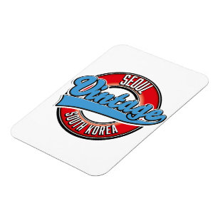 Seoul South Korea vintage logo Magnet