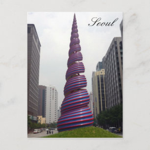 seoul spring art postcard