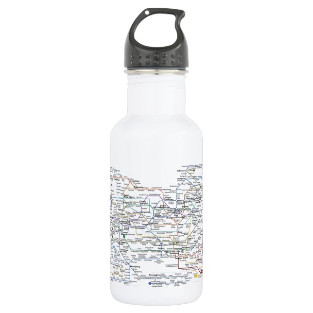 Seoul Subway Map 532 Ml Water Bottle (Front)
