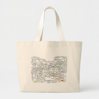 Seoul Subway Map Large Tote Bag