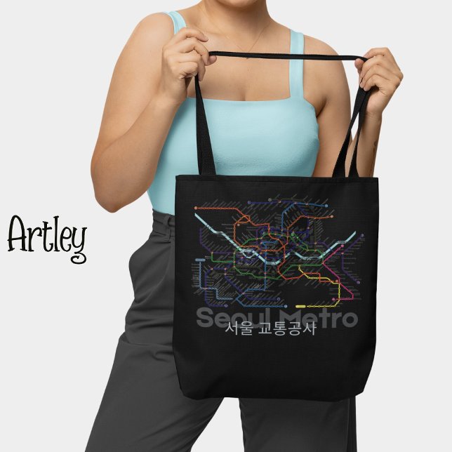 Seoul Subway Metro Map Korea Traveler Tote Bag (Creator Uploaded)