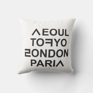 SEOUL TOKYO LONDON PARIS CUSHION