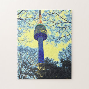 Seoul Tower Korea travel photography Jigsaw Puzzle