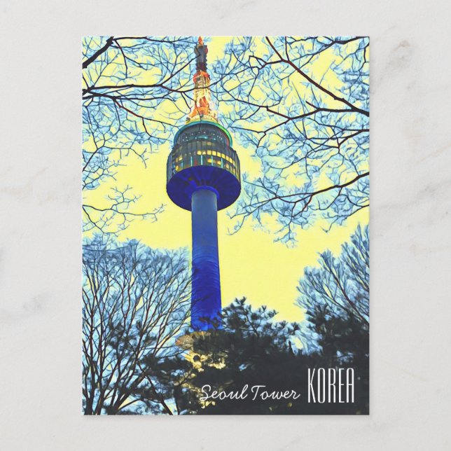 Seoul Tower Korea travel photography Postcard (Front)