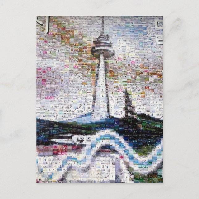 seoul tower river postcard (Front)
