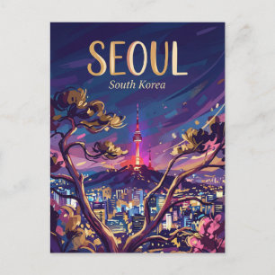 Seoul Tower South Korea Postcard