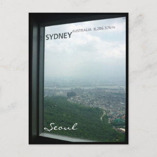 seoul view to syd postcard