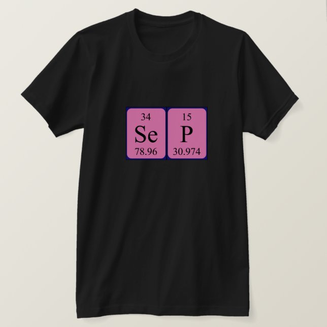 Sep periodic table name shirt (Design Front)