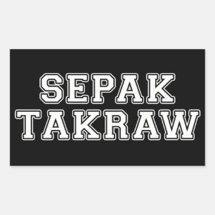 Sepak Takraw Rectangular Sticker