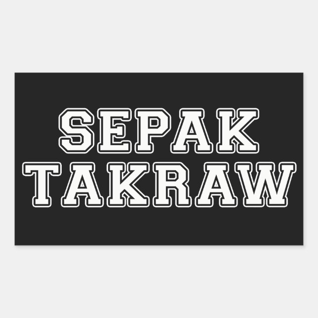 Sepak Takraw Rectangular Sticker (Front)