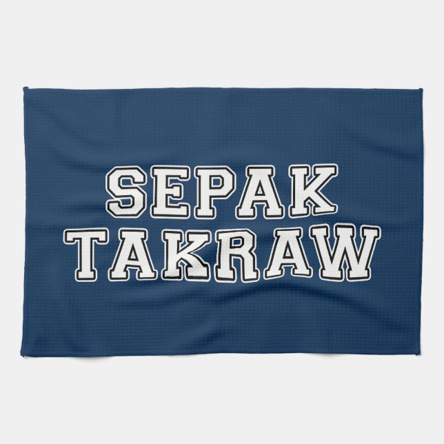 Sepak Takraw Tea Towel (Horizontal)
