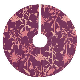 Separate Elements: Floral Vintage Brushed Polyester Tree Skirt