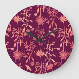 Separate Elements: Floral Vintage Large Clock
