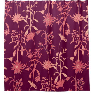 Separate Elements: Floral Vintage Shower Curtain