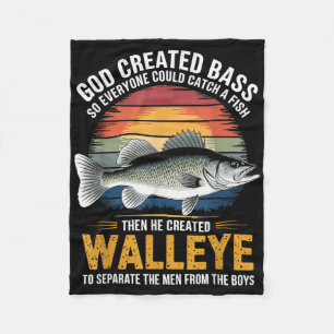 Separate Men From Boys Fish Angler Fisherman Walle Fleece Blanket