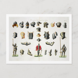 Separate Pieces of a Knight's Armour, plate 15 fro Postcard