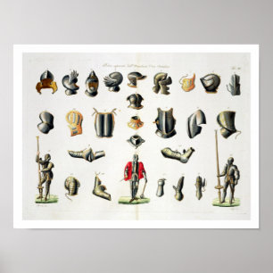 Separate Pieces of a Knight's Armour, plate 15 fro Poster