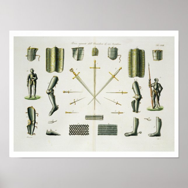 Separate Pieces of a Knight's Armour, plate 18 fro Poster (Front)