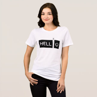 Separated "Hello" Word Art - Unique Typography Tri-Blend Shirt
