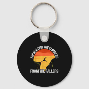 Separating The Climbers From The Fallers - Retro P Key Ring