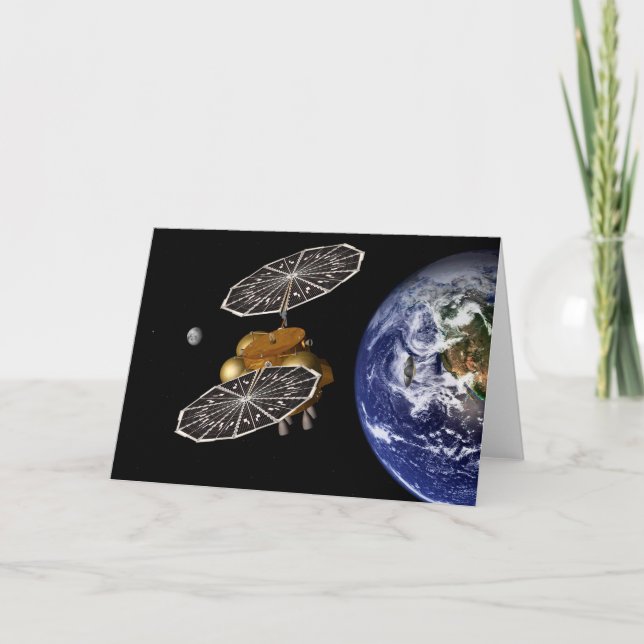 Separation Of Entry Vehicle On A Mars Mission. Card (Front)