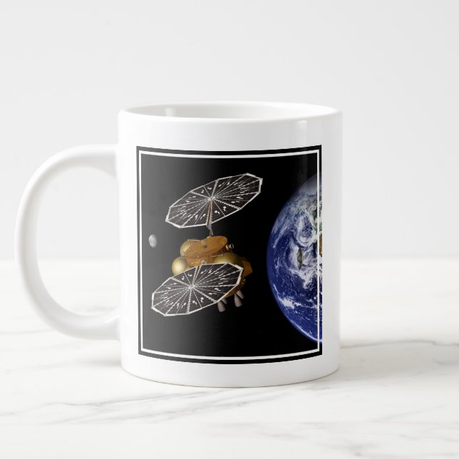 Separation Of Entry Vehicle On A Mars Mission. Large Coffee Mug (Left)
