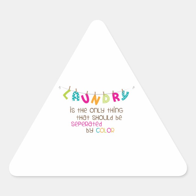 Seperated By Colour Triangle Sticker (Front)