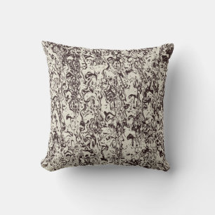 sepia abstract pattern cushion