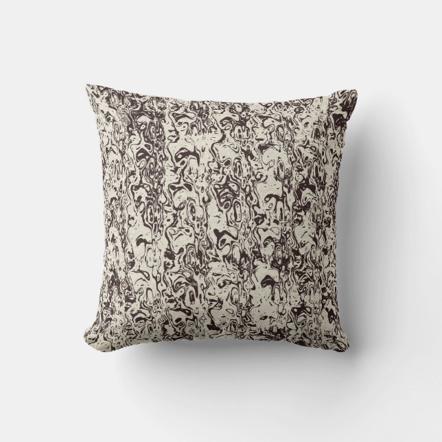 sepia abstract pattern cushion (Front)