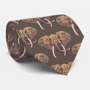 Sepia Afrrica Elephant Tie