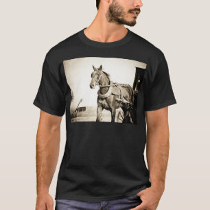 Sepia Amish Horse And Buggy T-Shirt