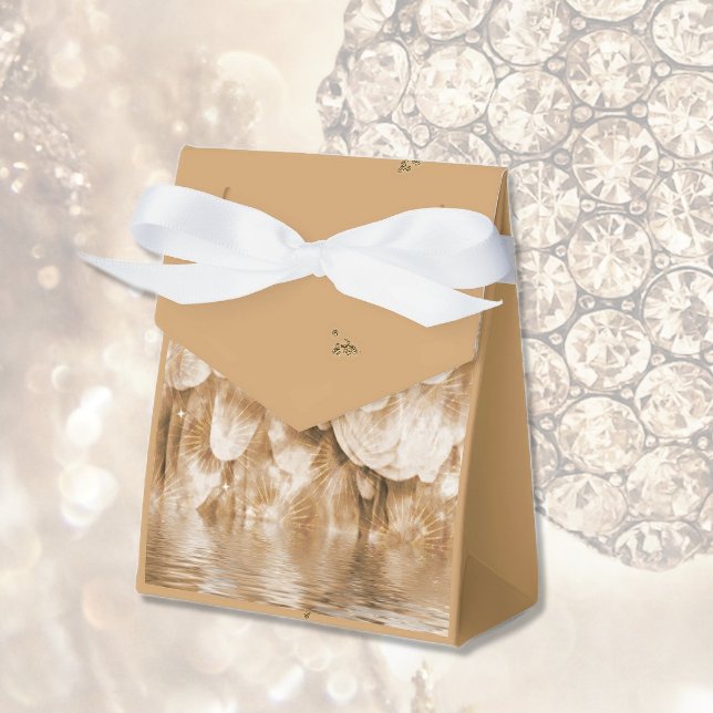 Sepia Angel Wing and Specks of Gold Favour Box (Creator Uploaded)